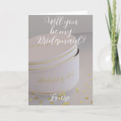 Elegant zal jij mijn Bridesmaid Kaart zijn (Voorkant)