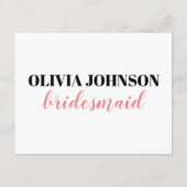 Elegant zal jij mijn Bridesmaid Kaart zijn (Achterkant)