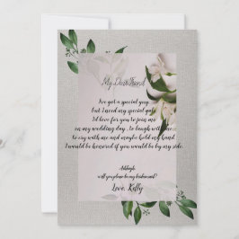 Elegant zal mijn bruidsmeisje uitnodiging zijn