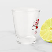 Elegant ZALIG KERSTFEES moderne typografie Monogra Shot Glas (Links)