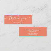 Elegant zalm bedrijf dank u mini visitekaartje (Voorkant / Achterkant)