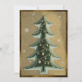 Elegant Zand Bruin Glitter Papercut Kerstboom Feestdagenkaart (Voorkant)