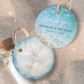 Elegant Zand Dollar Dank u Strand Bruiloft Bedankjes Labels