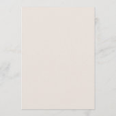 Elegant zand minimalistische bruiloft menu (Achterkant)