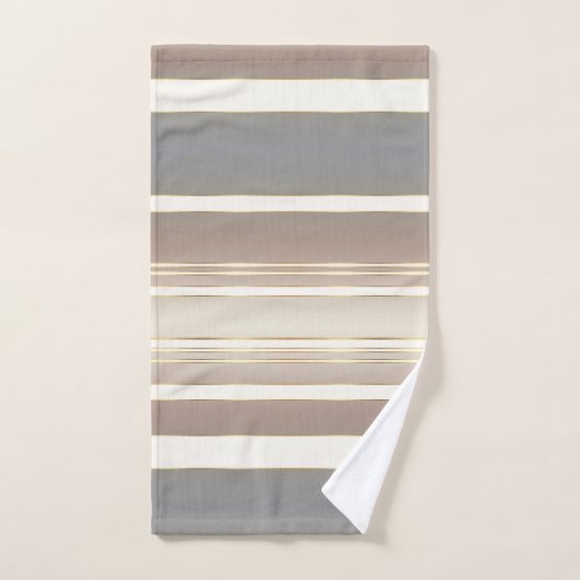 Elegant zandstrand gestreept patroon bad handdoek (Handdoek)