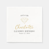 Elegant Ze is een juweeltje verjaardagsfeestje ser Servet (Voorkant)