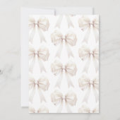 Elegant Ze is Tying the Knot Bow Vrijgezellenfeest Kaart (Achterkant)