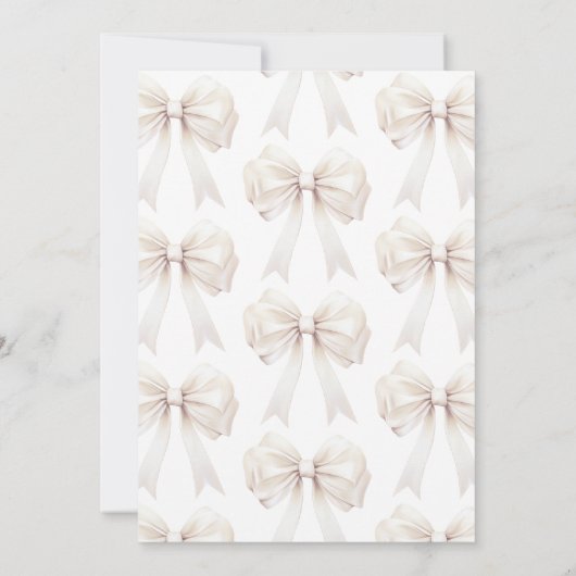 Elegant Ze is Tying the Knot Bow Vrijgezellenfeest Kaart (Achterkant)