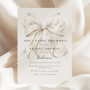 Elegant Ze is Tying the Knot Bow Vrijgezellenfeest Kaart
