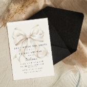 Elegant Ze is Tying the Knot Bow Vrijgezellenfeest Kaart