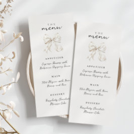 Elegant Ze is Tying the Knot Bow Vrijgezellenfeest Menu