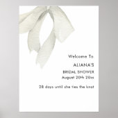 Elegant Ze Krijgt de Knoop Bruidsborrel Welkom Poster (Voorkant)