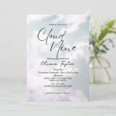 Elegant Ze staat op cloud 9 Vrijgezellenfeest Kaart (Staand voorkant)