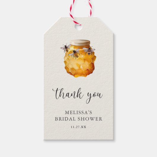 Elegant Ze Vond Haar Honing Bruiloft Feest Favor Cadeaulabel (Voorkant)