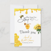 Elegant Ze vond haar honingbij-bruiloftsdouche Bedankkaart (Voorkant)