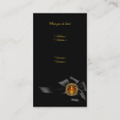 Elegant Zebra Leopard Zwart Goud Visitekaartje (Achterkant)