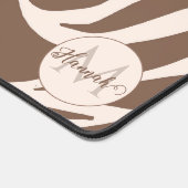 Elegant Zebra mocha patroon Bureaumat (Hoek)
