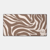 Elegant Zebra mocha patroon Bureaumat (Voorkant)
