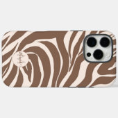 Elegant Zebra mocha patroon Case-Mate iPhone Case (Achterkant (horizontaal))