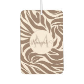 Elegant Zebra mocha patroon Luchtverfrisser (Voorkant)