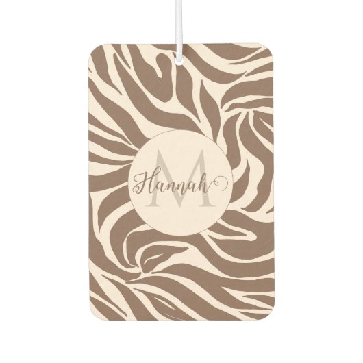 Elegant Zebra mocha patroon Luchtverfrisser (Voorkant)