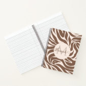 Elegant Zebra mocha patroon Notitieboek (Binnen)