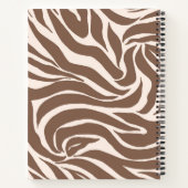 Elegant Zebra mocha patroon Notitieboek (Achterkant)