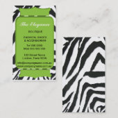 Elegant Zebra Patroon Visitekaartje (Voorkant / Achterkant)