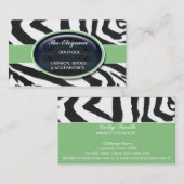 Elegant Zebra Patroon Visitekaartje (Voorkant / Achterkant)