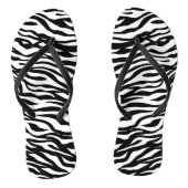 Elegant Zebra Pattern Black and White Teenslippers (Voetbed)
