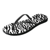 Elegant Zebra Pattern Black and White Teenslippers (Schuin)