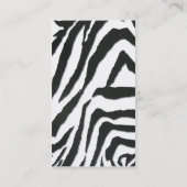 Elegant Zebra Pattern Visitekaartje (Achterkant)