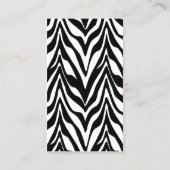 Elegant Zebra Print Aqua Blue Visitekaartje (Achterkant)