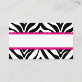 Elegant Zebra Print Custom Plaatskaartje (Achterkant)