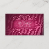 Elegant Zebra Print en Jewel Swirl Visitekaartje (Voorkant)