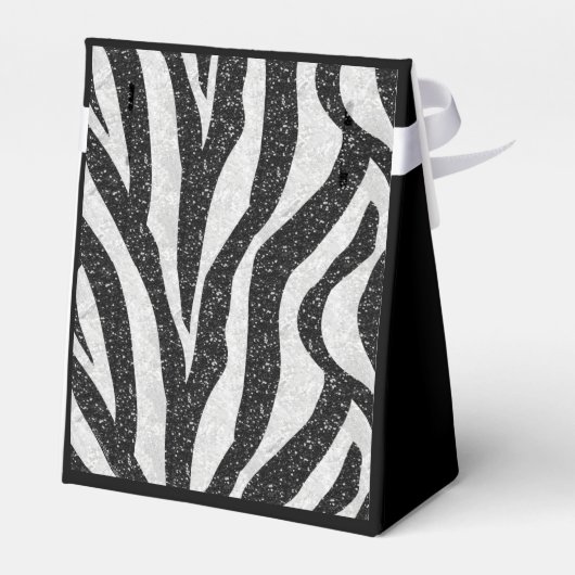 Elegant Zebra Print Favor Box Bedankdoosjes (Achterkant)