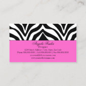 Elegant Zebra Print Visitekaartje (Achterkant)