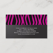 Elegant Zebra Print Visitekaartje (Achterkant)