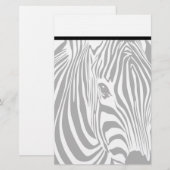 Elegant Zebra Stationery met Letterhead Briefpapier (Voorkant / Achterkant)