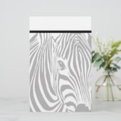 Elegant Zebra Stationery met Letterhead Briefpapier (Staand voorkant)