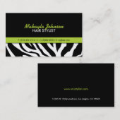 Elegant Zebra strepen Modern & Stijlvol Visitekaartje (Voorkant / Achterkant)