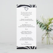 Elegant Zebra Stripe Wedding Menu (Staand voorkant)