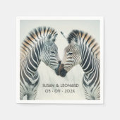 Elegant Zebras in Love Fun Elegant Monochrome Servet (Voorkant)