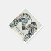 Elegant Zebras in Love Fun Elegant Monochrome Servet (Hoek)