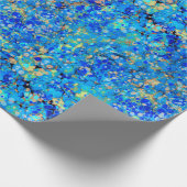 Elegant zee blauw mooi patroon cadeaupapier (Hoek)