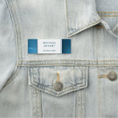 Elegant Zee Blue Brused Metallic Business Naamplaatje (In situ)