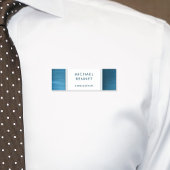 Elegant Zee Blue Brused Metallic Business Naamplaatje