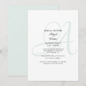 Elegant Zee Glass Bride Initiaal Vrijgezellenfeest Kaart (Voorkant / Achterkant)