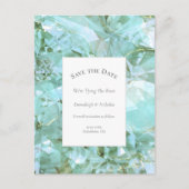 Elegant Zee Glass Crystal Save the Date Briefkaart (Voorkant)