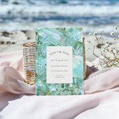 Elegant Zee Glass Crystal Save the Date Briefkaart